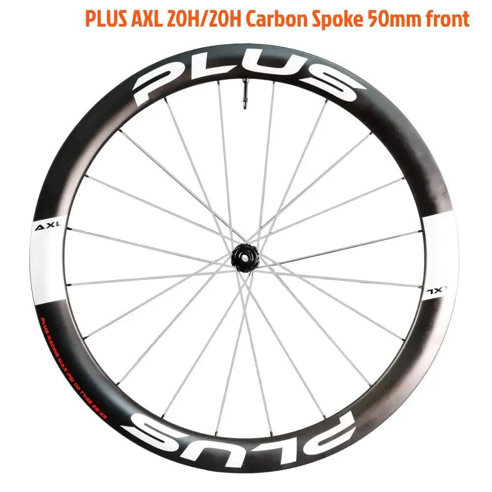 PLUS AXL Carbon Fiber Wheelsets 20/20H Carbon Spokes - PLUS Aero Wheelsets