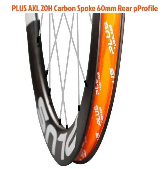 PLUS AXL Carbon Fiber Wheelsets 20/20H Carbon Spokes - PLUS Aero Wheelsets
